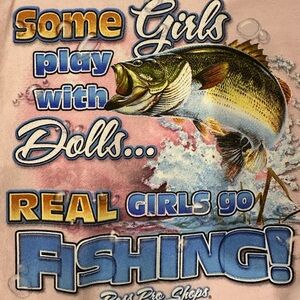 Bass Pro Shops Pink and Blue Fishing Tee
